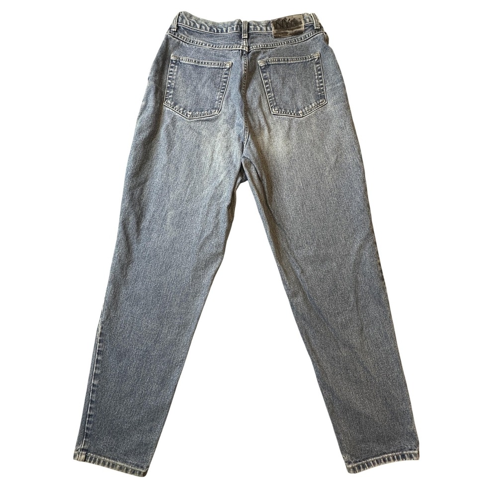 New York & Company‎ Jeans Womens 12 Blue Easy Average High Rise Denim Tapered